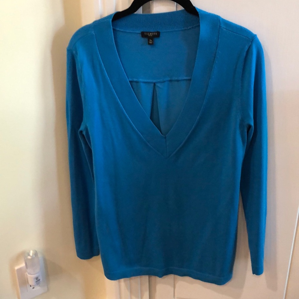 Talbots v neck sweater/blouse top MP